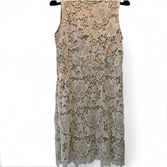 Ryan Michelle Dresses & Skirts - Fairy Coquette Chic Floral Lace Midi Dress in Cream Juniors size XL